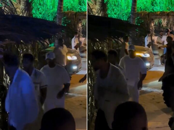 Lewis Hamilton curte festa de Réveillon com modelo brasileira em praia na Bahia